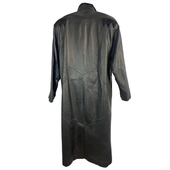 Global Identity G-III Vintage Long Leather Jacket Size Large - Picture 3 of 8